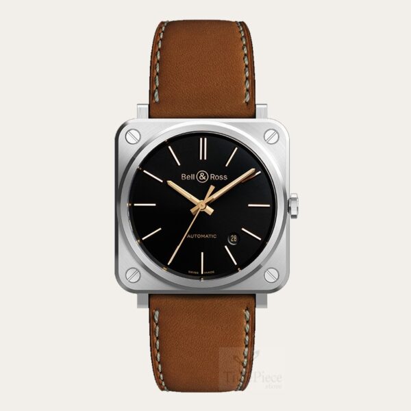 BELL & ROSS Aviation Instruments Golden Heritage Men Watch BRS92-ST-G-HE/SCA