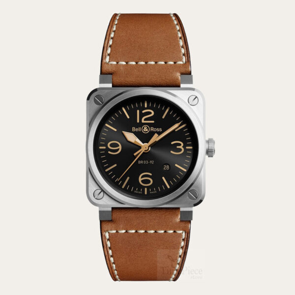 BELL AND ROSS BR 03-92 Golden Heritage Men Watch [BR0392-GH-ST/SCA]