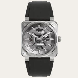 BELL AND ROSS Limited Edition BR 03 Skeleton Grey Steel Men Watch [BR03A-GR-SKST/SRB]
