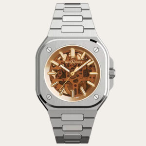 BELL AND ROSS Limited Edition BR-05 Skeleton Golden Men Watch [BR05A-CH-SKST/SST]