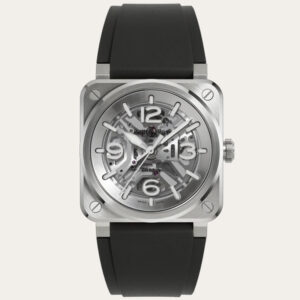 BELL AND ROSS BR-03 Skeleton Steel Men Watch [BR03A-BL-SKST/SRB]